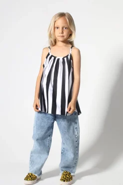 ACID WASH DENIM BAGGY TROUSERS