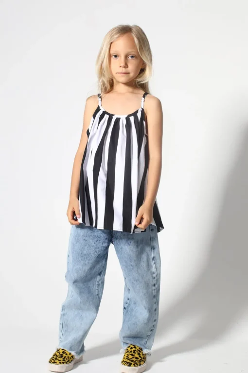 ACID WASH DENIM BAGGY TROUSERS