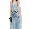 ACID WASH DENIM BOYFRIEND TROUSERS