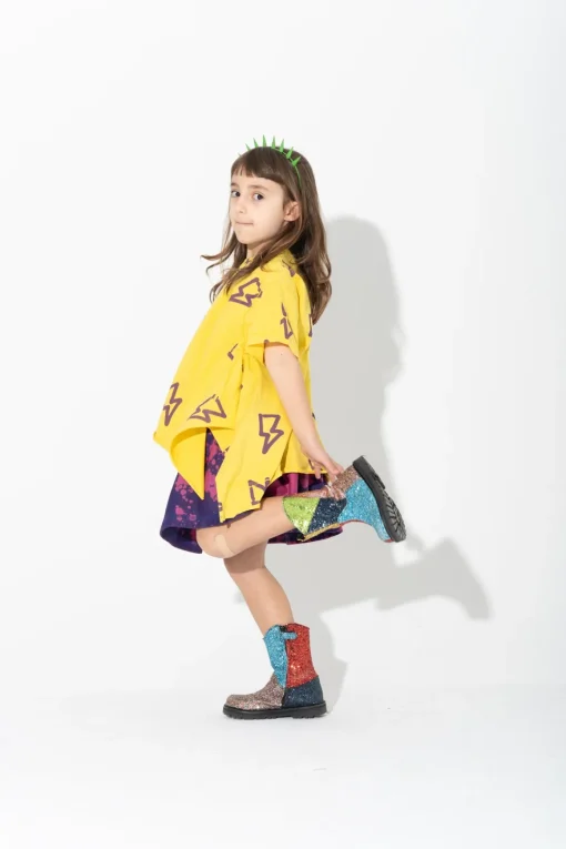 ALL OVER THUNDER PRINT FLAP T-SHIRT