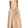 BEIGE FULL SKIRT TANK TOP DRESS