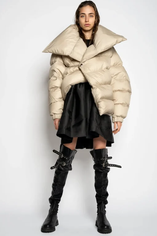 BEIGE M'A PUFFER JACKET