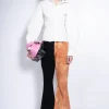 BICOLOR HIGH WAISTED CAPRIS