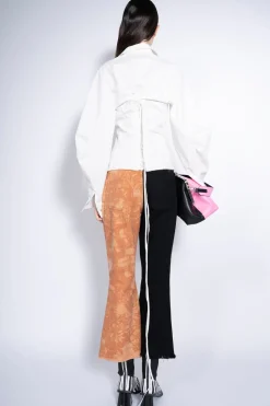 BICOLOR HIGH WAISTED CAPRIS