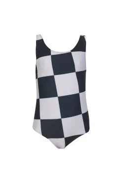 BLACK AND WHITE CHECKS SWIMSUIT