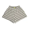 BLACK AND WHITE PADDED SHORTS