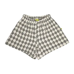BLACK AND WHITE PADDED SHORTS