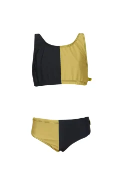 BLACK AND YELLOW SWIMWEAR BIKINI SET