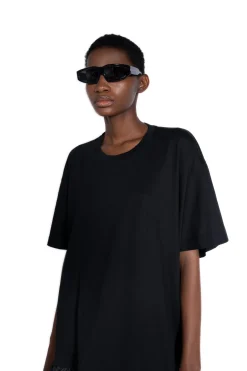 BLACK ANGULAR FRAME SUNGLASSES