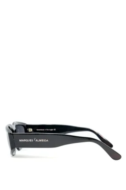 BLACK ANGULAR FRAME SUNGLASSES