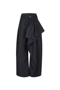 BLACK BOYFRIEND TROUSERS WITH BOW