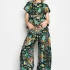 BLACK BROCADE BOYFRIEND TROUSERS