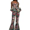 BLACK BROCADE CORSET WITH FRONT HOOK & EYE CLOSURE