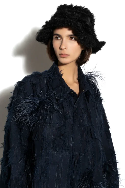 BLACK BUCKET HAT