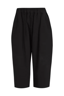 BLACK COTTON LOOSE TROUSERS