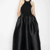 BLACK DRESS WITH TANK TOP SCOOPED