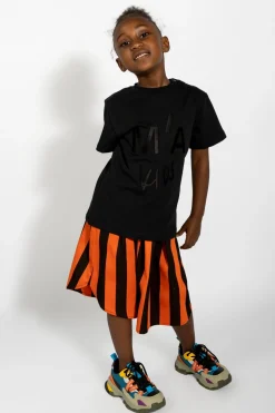 BLACK EMBROIDERED T-SHIRT