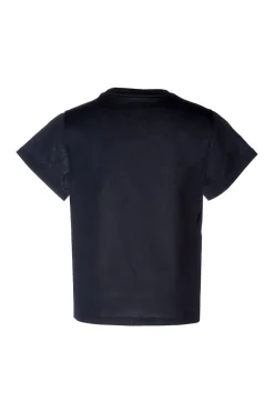 BLACK EMBROIDERED T-SHIRT