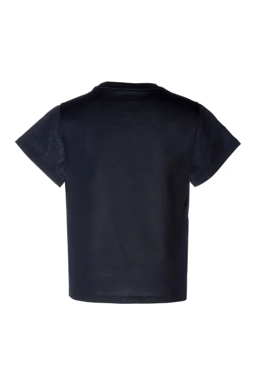 BLACK EMBROIDERED T-SHIRT