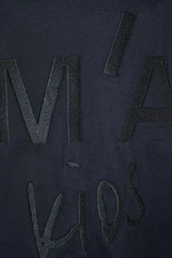 BLACK EMBROIDERED T-SHIRT