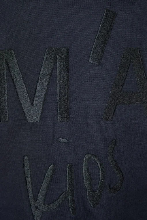 BLACK EMBROIDERED T-SHIRT