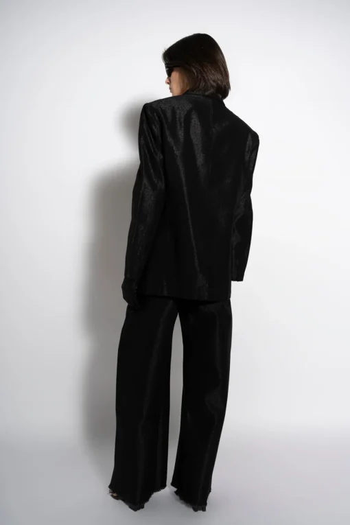 BLACK LUREX OVERSIZED BLAZER