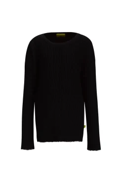 BLACK MERINO KNIT JUMPER