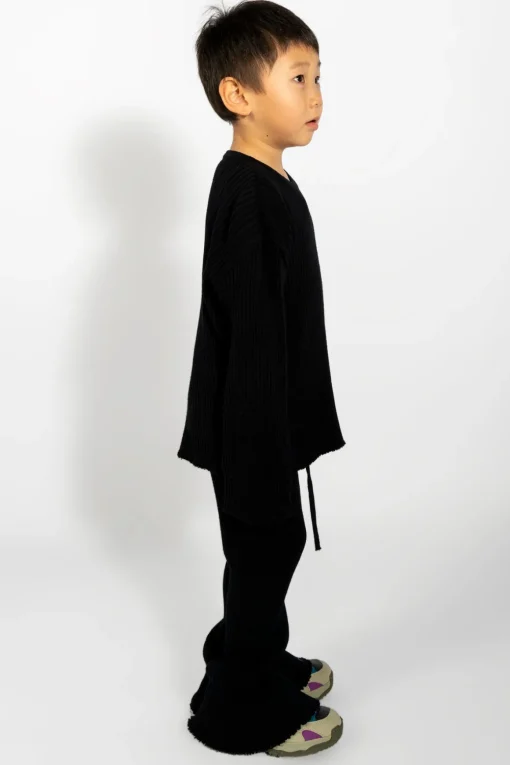 BLACK MERINO KNIT JUMPER