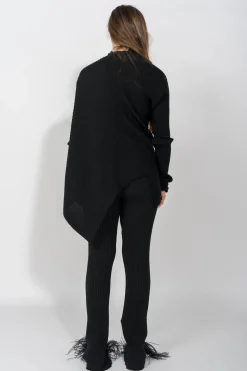 BLACK MERINO TROUSERS