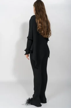 BLACK MERINO TROUSERS
