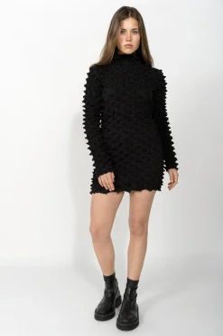 BLACK SPIKED DRESS