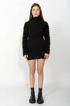BLACK SPIKED DRESS