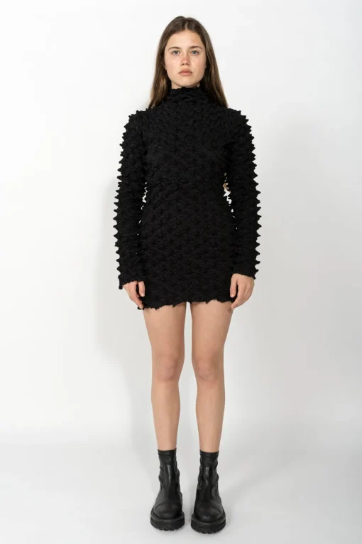 BLACK SPIKED DRESS