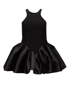 BLACK TANK TOP WITH PEPLUM