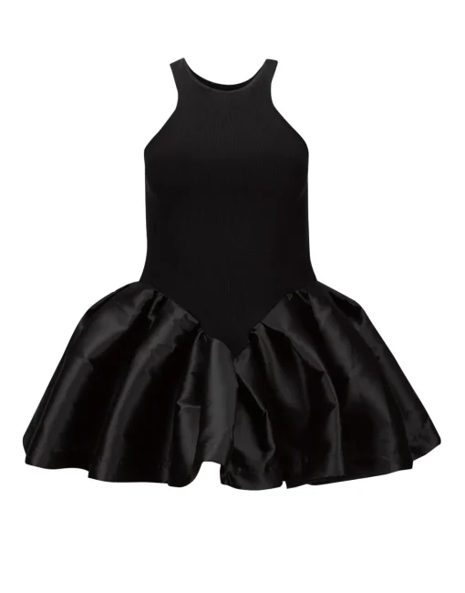BLACK TANK TOP WITH PEPLUM