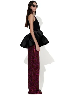 BLACK TANK TOP WITH PEPLUM