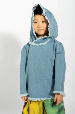 BLUE DENIM CLASSIC HOODIE