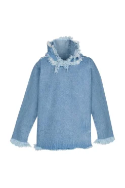BLUE DENIM CLASSIC HOODIE