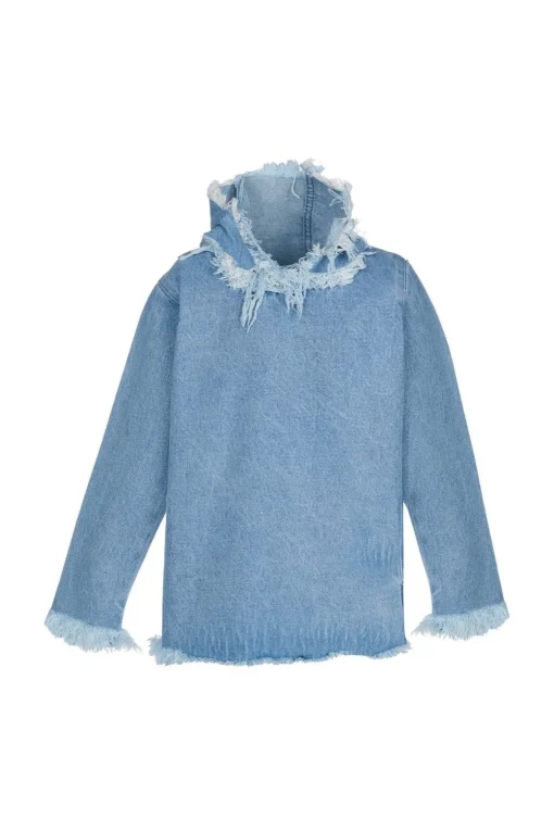 BLUE DENIM CLASSIC HOODIE