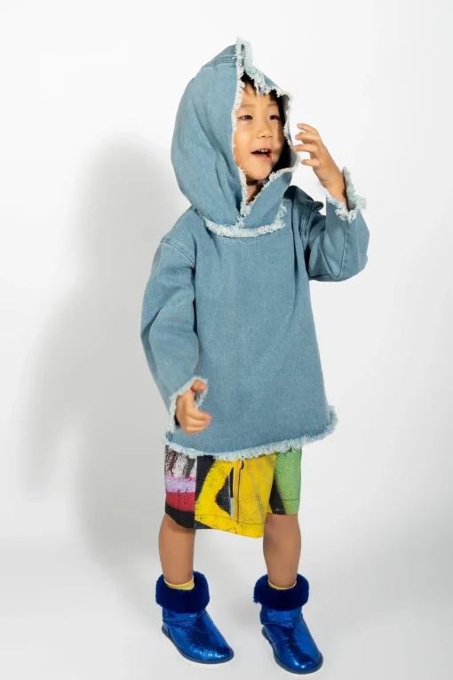 BLUE DENIM CLASSIC HOODIE