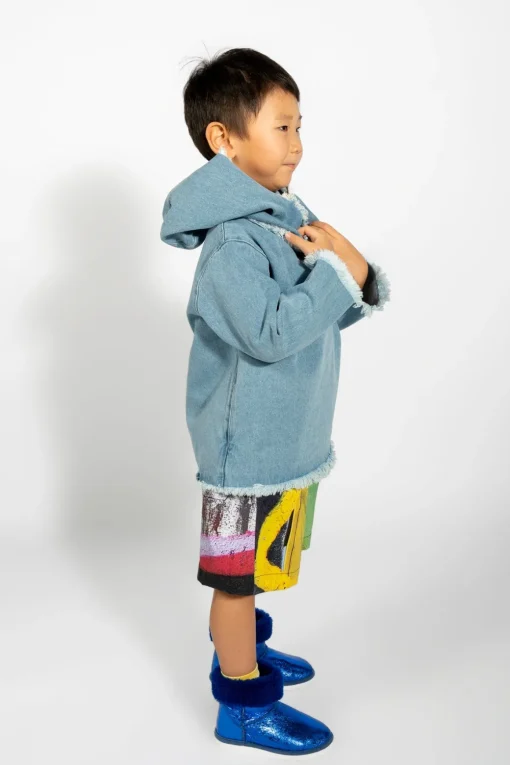 BLUE DENIM CLASSIC HOODIE