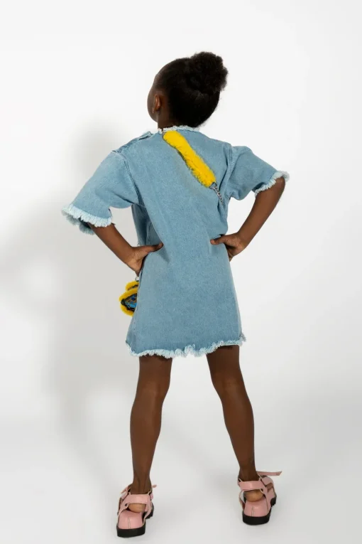 BLUE DENIM OVERSIZED T-SHIRT DRESS