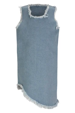 BLUE DENIM SLEEVELESS DRESS
