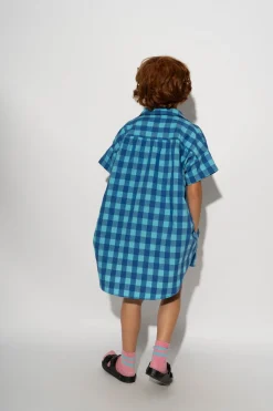 BLUE GINGHAM BOXER SHORTS