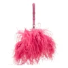 BRIGHT PINK FEATHER BAG