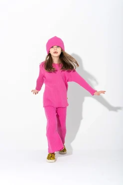 BRIGHT PINK MERINO KNIT JUMPER