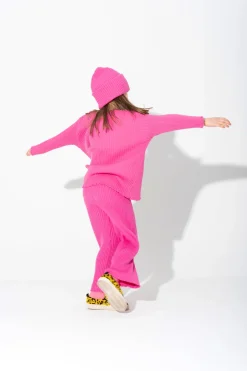 BRIGHT PINK MERINO KNIT JUMPER