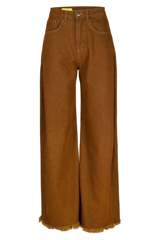 BROWN BOYFRIEND TROUSERS