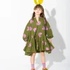 BUNNY PRINT GATHERED DRESS