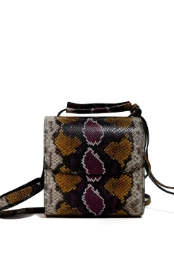CLASSIC M'A BAG IN SNAKE PRINT LEATHER